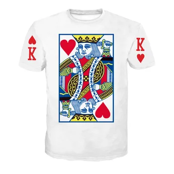 LINRAOQIAN Brändi Poker T-Särk mängukaardid Riided Hasartmängu-Särgid Las Vegas Tshirt Rõivad Topid Mehed Naljakas 3d T-särk
