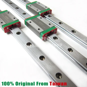 HIWIN MGN9 400mm lineaarne juhend raudtee koos MGN9H lükake plokid roostevabast terasest MGN 9mm jaoks CNC 3d printeri osad