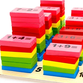 Montessori Hariduslik Mänguasi Puidust Matemaatika Mänguasjad Lastele Domino 3-4-5-6-7-8 Aastat Vana Mäng Naljakas Kingitused Lastele