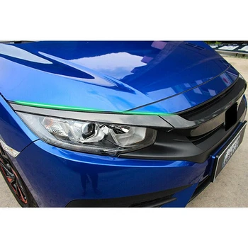 Auto esistange süsinikkiust Decal Kleepsud Honda Civic 10. 2016-2018 Välisilme Tekstuur Teenetemärgi Kleebis