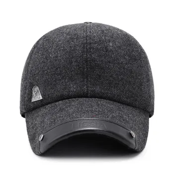 XdanqinX keskealiste Meeste Müts Uus Talv Soe Baseball Caps Kõrvad, Reguleeritav Suurus Villase Mood Isa Mütsid Snapback Kork