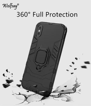 Samsung Galaxy A40 Juhul Armor Metallist Sõrme Sõrmuse Omaniku Telefoni Puhul Samsungi Galaxy A40 Back Cover For Samsung A40 Fundas *