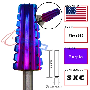 Proberra 5 IN 1 Karbiid 3-värvi multi-function Volfram nail drill bit lõikur kastmine tsüklilised pulber eemaldaja