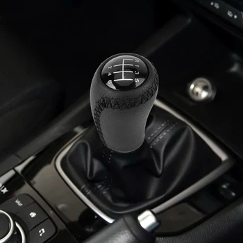 Nahast Käik Stick Shift Knob Kaas Mazda 3 BK BL/5 CR pidevlaine (CW)/6 II GH 05-14 Auto-styling