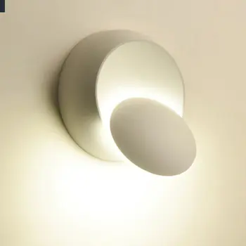 Led Seina Lamp 360 Kraadise Pöörde Reguleeritav Voodi Kõrval Hele Valge Must Loominguline Seina Lamp Must Moodne Vahekäigus Ringi Lamp
