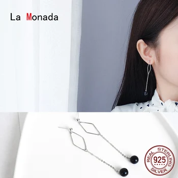 La Monada Pärlitega Rippuvad Rippuvad Kõrvarõngad Naistele Hõbe 925 Tõeline Naine Tolknema Korea Tilk Kõrvarõngad Minimalistlik Naiste Ehted