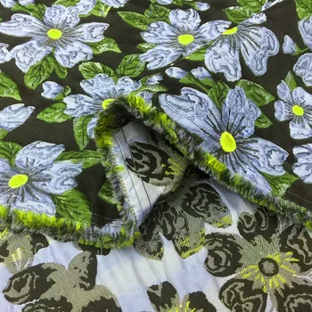 1 meeter jacquard brocade kangast õmblemise lõng värvitud kangad lilled riided riie overcoat quilting jaoks segast DIY pehme