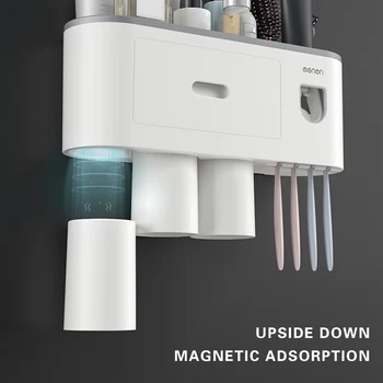 Magnet Hambahari Omanik Adsorptsiooni Automaatne Tagurpidi Hambapasta Squeezer Dispenser Meik Ladustamise Rack Vannitoa Tarvikud
