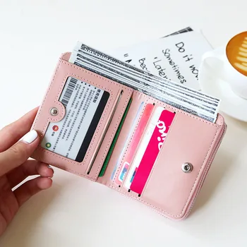 Naiste RFID Varguse eest Kaitsta Tutt Taskud Lady Mini Kaardi Omanik Lühike Rahakott Naine Krediitkaardi Mündi Rahakott Brändi Rahakott Carteras