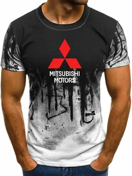 Meeste Lühikesed Varrukad Mitsubishi Auto Logo Meeste T-särk Suvel vabaaja Puuvillane Kalle Tshirts Mood HipHop Harajuku Mees Brändi Tee