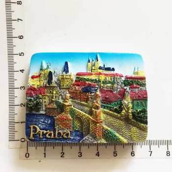 Tšehhi Vabariik Praha kultuurmaastiku Suveniirid, Turism külmkapimagneteid Käsitsi maalitud Magnet Külmik Kleebised Home Decor