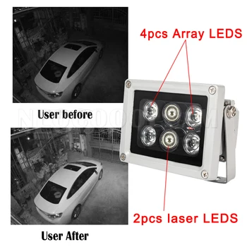 CCTV 6tk Array LED IR laser-valgusti infrapuna Valgust Veekindel Öise Nägemise Fill Light CCTV Kaamera 90-60-45-30-15degree