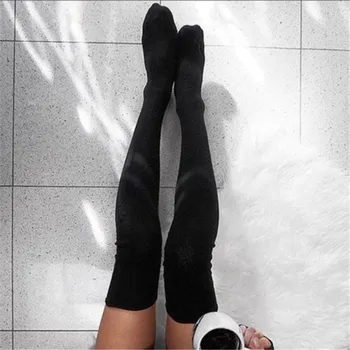 Naiste Kaabel Koo Extra Long Boot Socking Üle Põlve, Reie Kõrge Tüdrukute Soe Stock Põlve Kõrge Reie Kootud Sukad