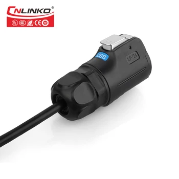 CNlinko LP24 M24 USB3.0 Kaabli Ühenduspesa Liides Kiire Edastamise PBT materjalist IP65/IP67 Pistik