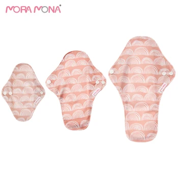 Mora Mona Uus 3 Erinevat Suurust Sobib Bambusest Süsi Pestav Sanitaar Salvrätiku Hooldus Pad Regulaarselt Voolu Menstruaaltsükli Pad Cloth