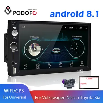 Podofo 2 din Android Auto Multimeedia Mängija, Universaalne Auto Raadio 2din GPS Autoradio Volkswagen Nissan Hyundai ja Kia toyota CR-V