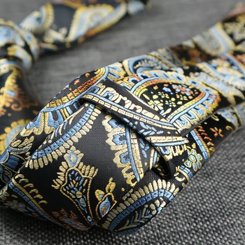 7CM Meeste Lipsud Õie Paisley Ametliku Kleit Kootud Jacquard gravata corbatas Pulm Äri Necktie Klassikaline Kaela sidemed Meestele