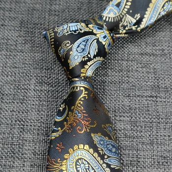7CM Meeste Lipsud Õie Paisley Ametliku Kleit Kootud Jacquard gravata corbatas Pulm Äri Necktie Klassikaline Kaela sidemed Meestele