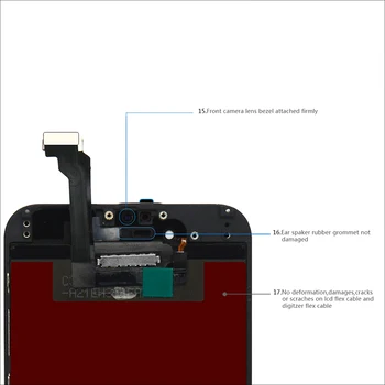 20PCS AAA-Kvaliteediga LCD-iphone 6 4.7 tolline LCD-näidik Puutetundliku Ekraani digitizer Assamblee Must & Valge värv DHL Shipping