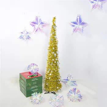 Kunstlik Kard Pop-up Jõulupuu koos alusega Fantastiline Kokkupandav Kunstlik Jõulupuu jõulukaunistused