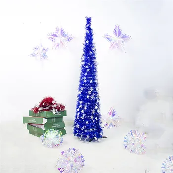Kunstlik Kard Pop-up Jõulupuu koos alusega Fantastiline Kokkupandav Kunstlik Jõulupuu jõulukaunistused