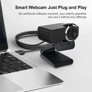 HD Veebikaamera 1080P Streaming, Web Kaamera koos Mikrofoniga Automaatne Valguse Korrektsioon Konverentsi Mängude Online Klassid [Plug and Play]