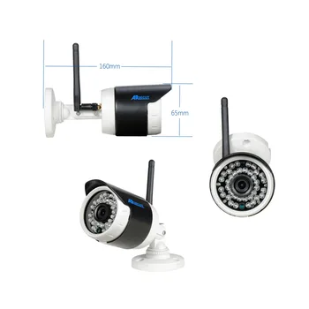 P2P 4CH CCTV Traadita NVR Komplekt 12 Tolline Monitor, 2tk 36 IR 960P HD WIFI Väljas IP Kaamera Surveilance Süsteemi HDD Ketas