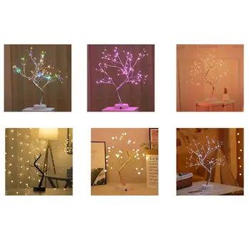 LED Öö Lambi Mini Jõulupuu vasktraat Vanik Lamp Kodus Laste Magamistuba Kaunistused Haldjas Tuled Puhkus Valgustus