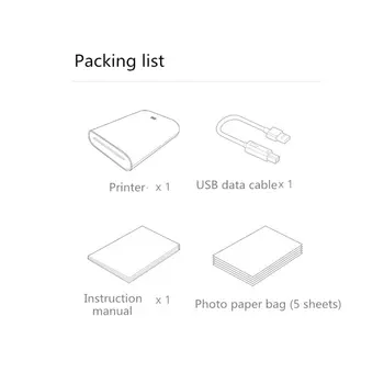 Xiaomi mijia AR Printer 300dpi Kaasaskantav Foto Mini Tasku DIY Jagada 500mAh pilt printeri tasku printeriga Printida Paberi