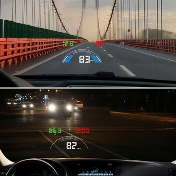 2 in 1 Hud OBD2 + GPS-Head Up Display Digital Spidomeeter Auto Kiirus Projektor Digitaalse Diagnostiline Vahend, Esiklaas Projektsioon Huds