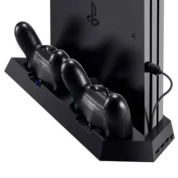 OSTENT Dual Kontroller Laadija jahutusventilaator USB Hub Vertikaalne Seista Sony PS4/Slim/Pro Console
