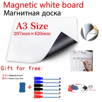 A3 formaadis Magnet Tahvel Seina Külmkapp Kleebised Kuiv kustutada White juhatuse Kontor teadetetahvel bulletin board kirjatarvete
