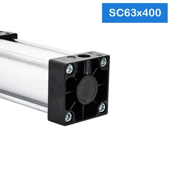 SC63X400 63mm Läbimõõt 400mm Insult Pneumaatilised Lift Kompressori Õhu Ram manomeeter Kolvi Pnematic Täiturseadme KS Silinder