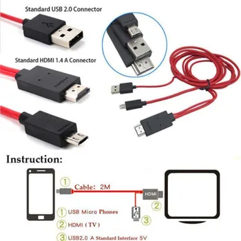 HDMI Mini/Mikro High Speed HDMI Adapter Kaablid Mobiiltelefoni PC TV kullatud Pistik Line