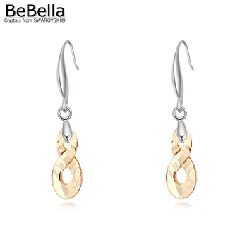 BeBella lõpmatus ripats dangler kõrvarõngad koos Crystal alates Swarovski Elements originaal fashion ehted naistele tüdruk kingitus