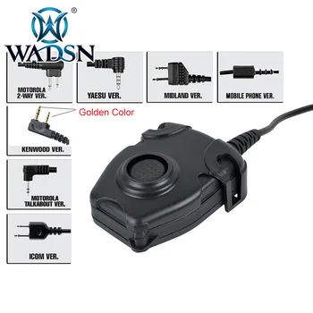 WADSN Peltor RS Sõjalise Standard Versiooni 360 Kraadi Pöörata U-Push-to-Talk) Nupp Peakomplekti Adapter 1 - 2 Pin-Raadio WZ112