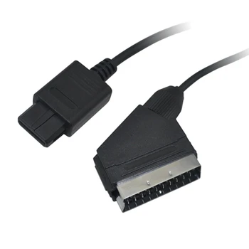 Hea kvaliteet,Must Asendamine RGB Scart AV-Video Kaabel Traat Plii Super Nintendo N64 NG C
