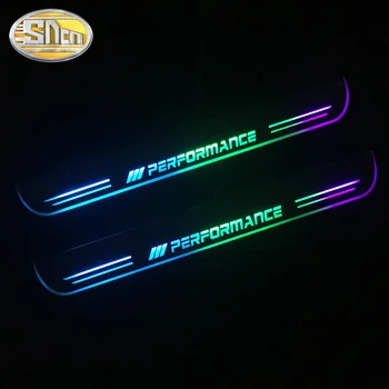 SNCN Värviline Akrüül Liigub LED Teretulnud Pedaalidega Auto Lohistama Plaat Pedaali Ukse Lävepakk Rada Kerge BMW Z4 E85 E86 E89 2002 - 2017