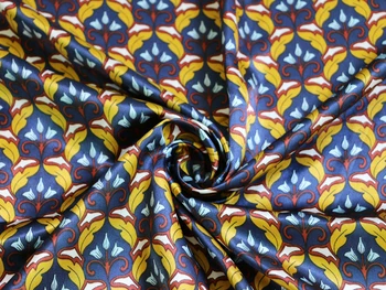 Damaskuses Trükitud Satiin Kangast Kleit Särk, Sall Pidžaama Tekstiili pehme 100cm*148cm
