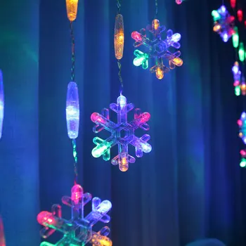 Värvikas Lumehelves Ukse Kardin LED Haldjas String Tuled Vanik jõuluehe Puhkus Valgustus Pulmapidu Dekoratiivsed