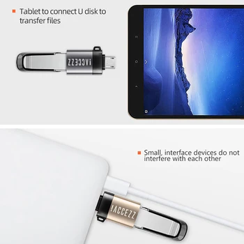 !ACCEZZ 3PC Mini OTG Adapter Samsung Xiaomi Huawei Oneplus Laadija Andmete Sünkroonimine USB-Emane Mikro-USB-Adapteri abil Converter