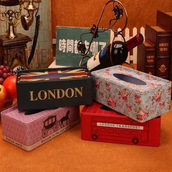 Euroopa raua omanik kudede box kodus laua kaunistamiseks salvrätik ruut leht paberi kasti Salvestamise automaatne paber