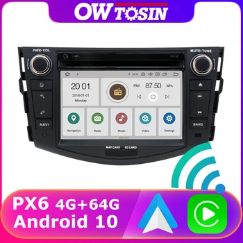 PX6 4G+64G Android 10 Auto DVD Toyota RAV4 2006-2012 GPS-Raadio Mängija, DSP Android Auto Traadita Carplay TDA7850 Bluetooth 5.0