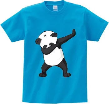 Puuvill Poisid Suvel Tops Tee Pep Panda Koera Laste lõbusad T-särk Dabbing Tants T-särk Lastele Tüdrukud Pidustused Tshirt NN