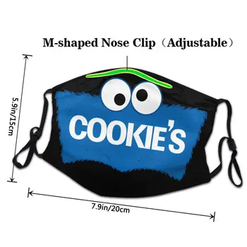 Korduvkasutatavad Nägu Suu Mask Cookie Monster Anti-Bakteriaalne Tolmukindel Pilt Custom Kaitsekaas Respiraatorit