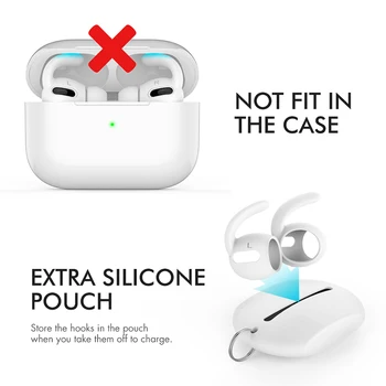 AhaStyle 3 Paari Silikoon Kõrva Konksud AirPods Pro Anti-Slip Earbuds Hõlmab Nõuandeid Tarvikute Kott Apple AirPods Pro 3