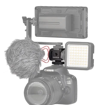 Alumiinium-3 Külm Kinga Kaamera Mount Adapter Video Tarvik Triple kinnituskoha hoidikut Tuled, LED Monitorid, Mikrofonid