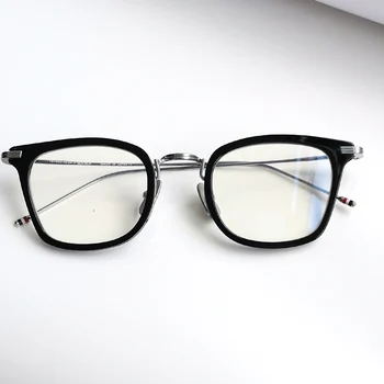 Plaat prillid raamid mehed optik Naiste Vintage ringi acetate Titanium optiline raami 06106 selge lühinägevus
