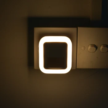 PIR Wireless LED Night Light Mini Liikumisandur Square Öö Lambi ELI/USA Pistik Koos Lüliti Trepp Kodu Magamistuba, Wc-Valgustus
