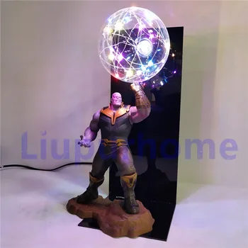 Marvel Thanos Kadalipp Tegevus Mänguasjad Lampara Led Komplekt Pirn Avengers Endgaeme DIY Night Light Lamp Ekraani Anime, Joonis Valgustus